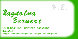 magdolna bernert business card